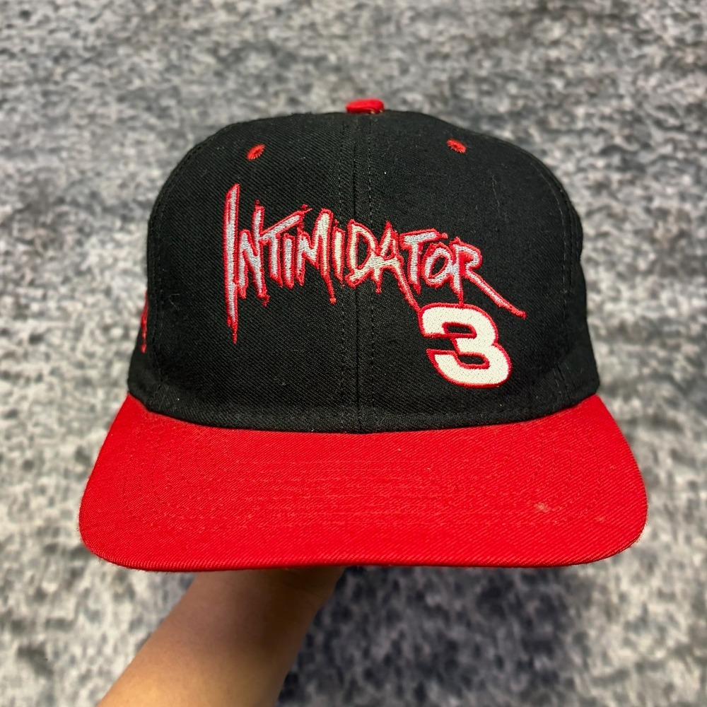 VTG Dale Earnhardt Intimidator Hat Snap‎ Back Nutmeg NASCAR Black Red 90s